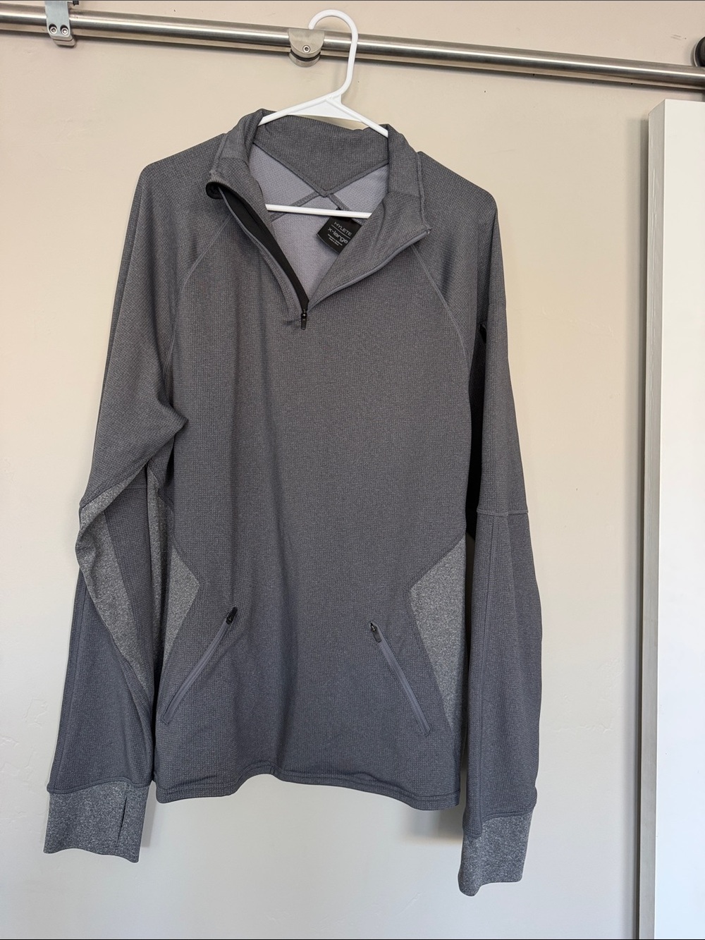 Hylete Men's Gray Quarter-Zip Pullover